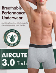 AIRCUTE moisture-wicking fibers provide quick-drying comfort during activities.
