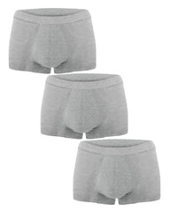 AIRCUTE washable absorbency underwear boxer gray pack-3 for daily bladder protection.