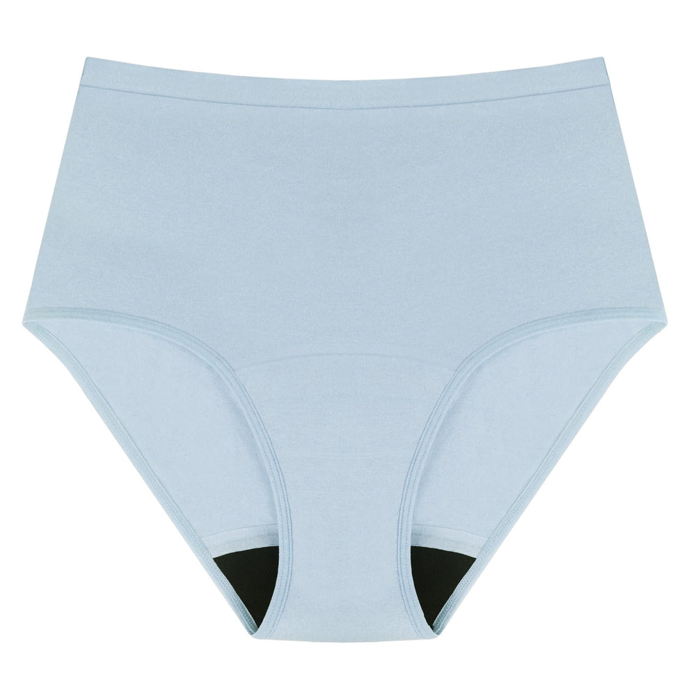 AIRCUTE baby blue washable underwear, front view for daily comfortable protection.