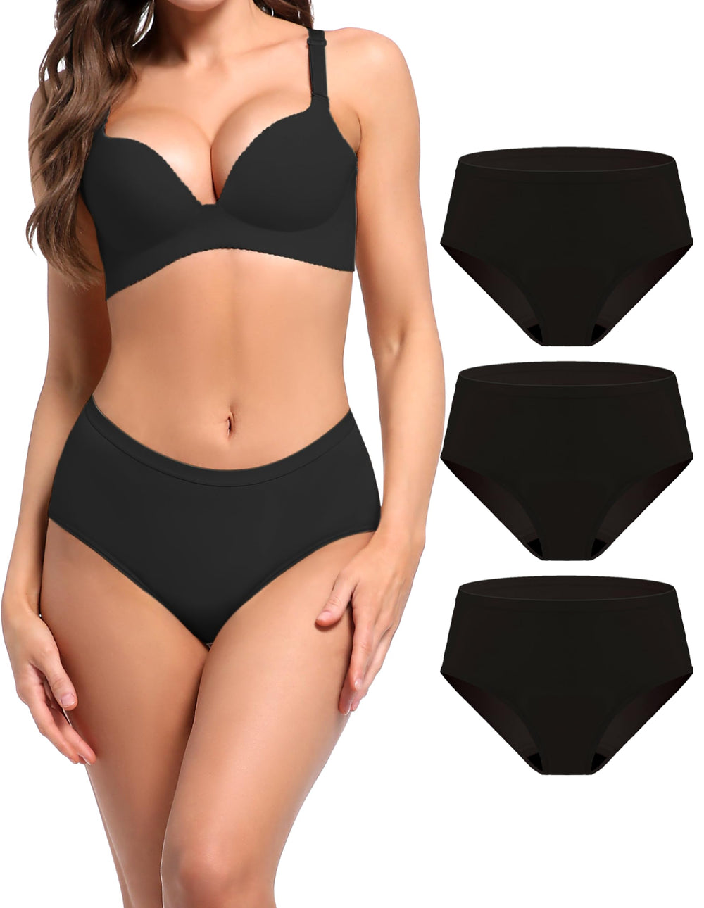 AIRCUTE washable underwear front view highlights discreet leak protection and comfort.