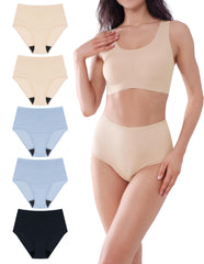 AIRCUTE washable underwear front view in tricolor, discreet light-leak protection.