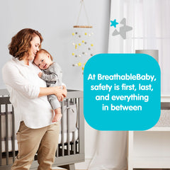 AirflowBaby full-size crib coverage panels shown with long and short sections