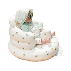 AirSwim inflatable baby chair backrest supports early sitting.