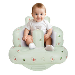 AirSwim inflatable baby seat with built-in pump enables quick setup for convenient play sessions.