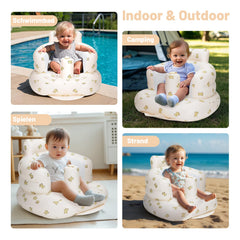 AirSwim wrap-around design cradles baby with secure, cozy support