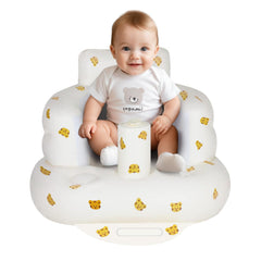 AirSwim tiger-pattern inflatable baby chair supports learning to sit safely.
