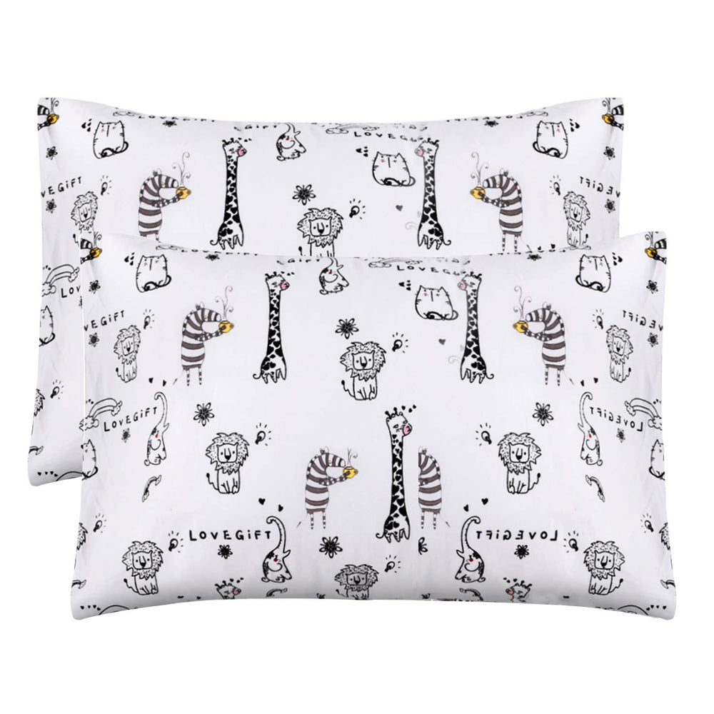 Aisawate kid toddler pillowcase 2-pack front view highlights soft organic cotton