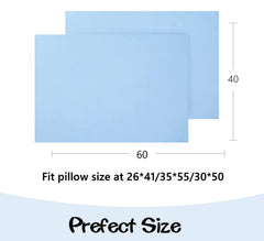 Aisawate envelope closure design in blue pillowcase, easy pillow insertion
