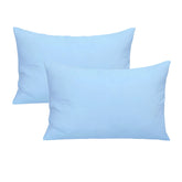 Aisawate toddler pillowcase two-pack in blue, close-up of soft cotton texture for gentle sleep