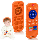 AiTuiTui baby teether remote control orange for safe chewing and playful exploration.
