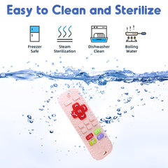 AiTuiTui bath toy teether pink, waterproof and easy to clean.