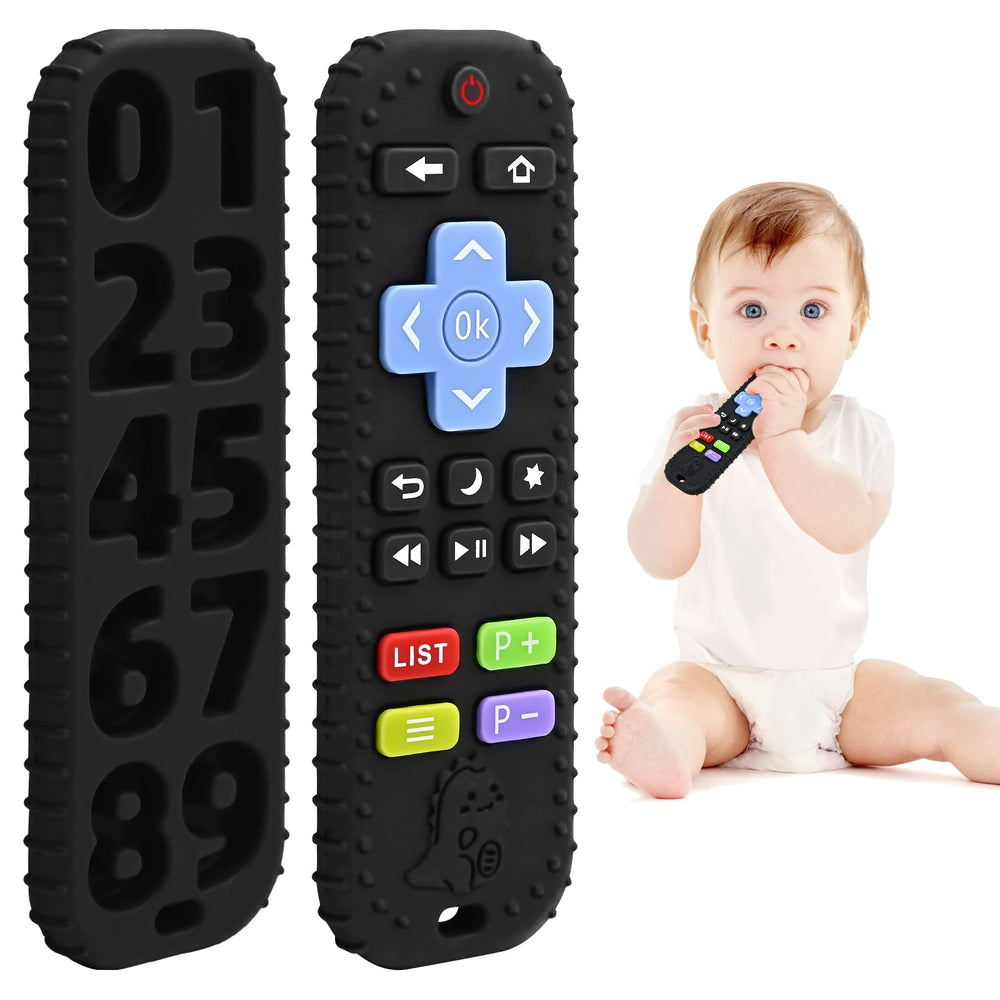 AiTuiTui remote-control teether in black for safe gums and engaging play.