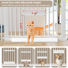 AiWMGL 1-37-inch spacing pet gate showing secure gaps.