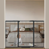 AiWMGL 40.55 tall gate in doorway, tall design protects children and pets.