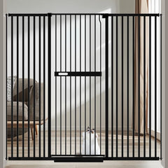 AiWMGL 71-inch extra tall cat gate blocks jumps at doorway, keeping pets safely contained