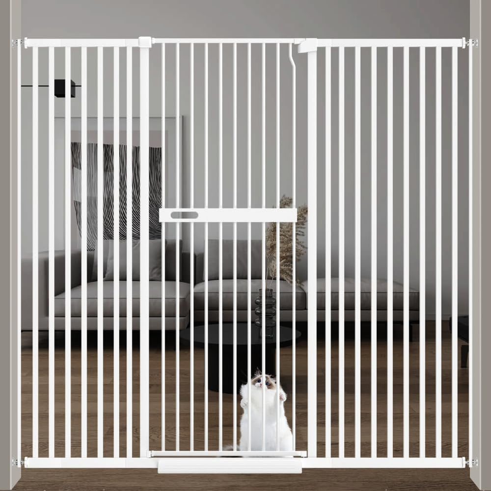 AiWMGL 71-inch gate front view shows height that helps deter jumping