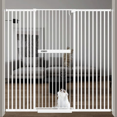 AiWMGL 71-inch gate front view shows height that helps deter jumping