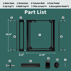 AiWMGL dual-lock system on clear acrylic gate for one-handed adults operation