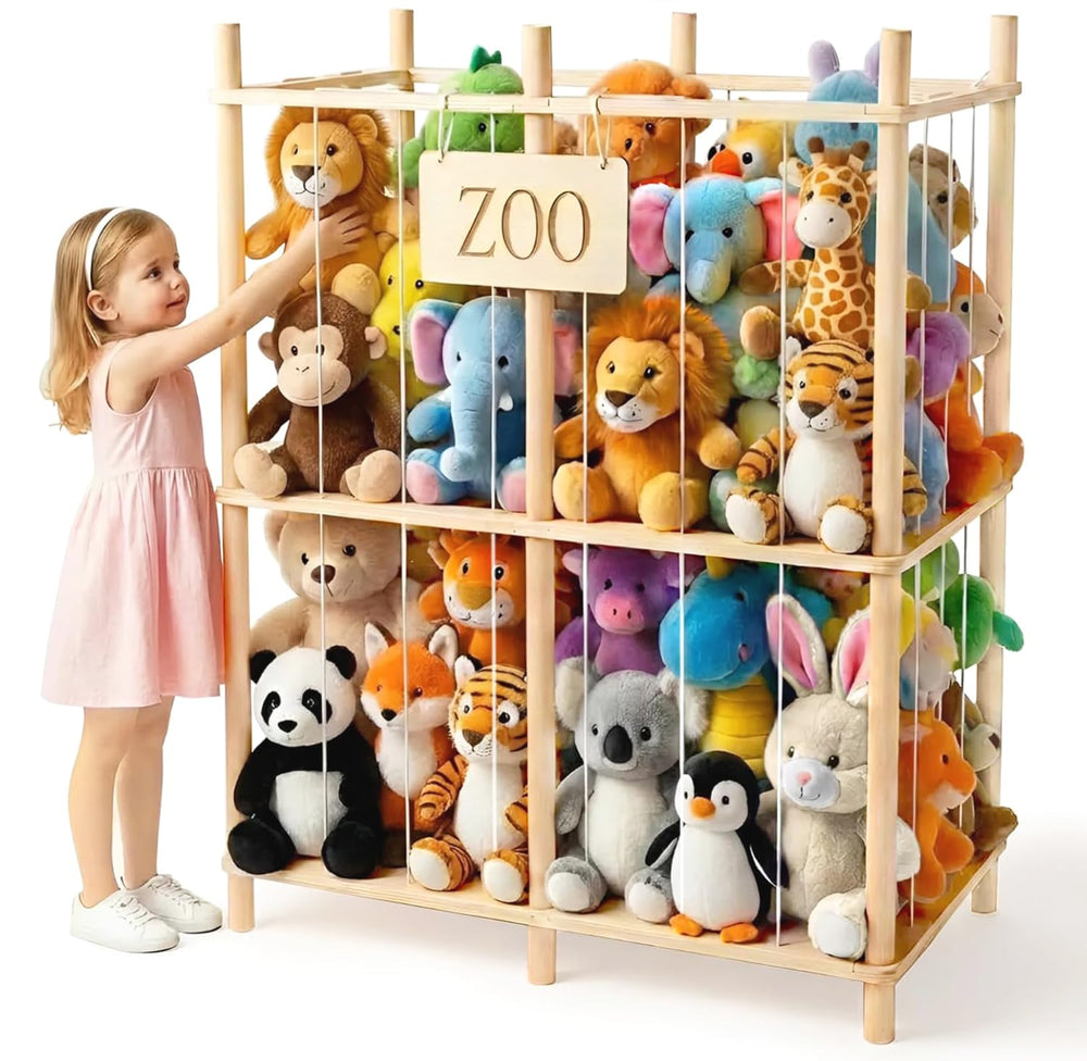 aiwo large stuffed animal storage with ample capacity for plush toys.