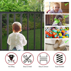 Aixingyun banister guard on a railing protects toddlers safely.
