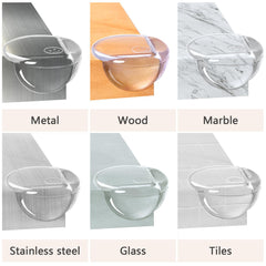 AIXMEET edge protector showing transparent adhesive strips for secure mounting