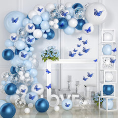 Aixoom blue butterfly wall decor style C brings delicate elegance.