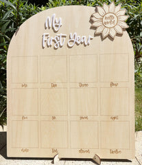 ajdvart first year milestone board built-in stand enables easy placement on table or shelf