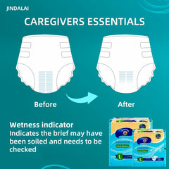 A JINDALAI diaper core detail highlights high absorbency for longer dryness.