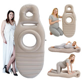 AJOFIEK inflatable pregnancy pillow supports stomach sleeping with a comfortable belly hole.