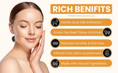 AJOMED lotion texture close-up shows creamy hydration.