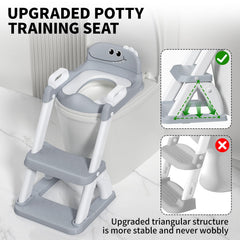 AJVV 2-in-1 potty training toilet seat with step stool for independent use.