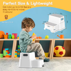 AJVV 2-step design helping kids reach sinks and toilets confidently