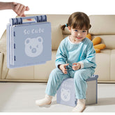 AKIMRABY travel potty folded compact for car trips and easy storage.