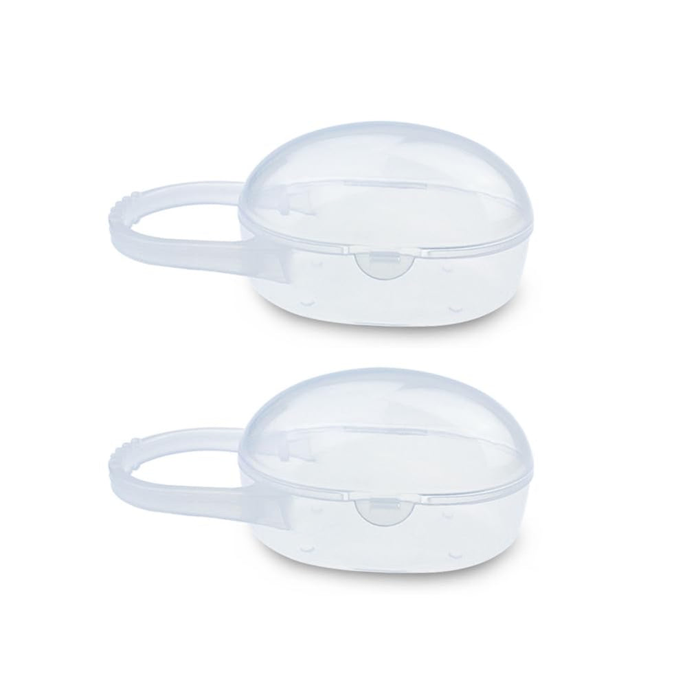AKOAK pacifier box with handle for easy travel and stroller attachment.