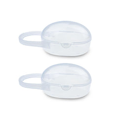 AKOAK pacifier box with handle for easy travel and stroller attachment.