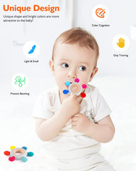 Akolik teether with removable wooden ring for versatile teething options.