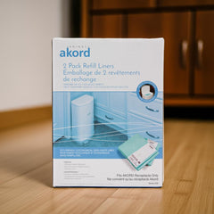 AKORD continuous liner design reduces plastic waste and keeps odors contained.