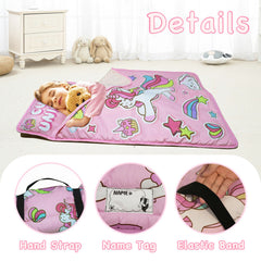 AKPLIT Nap Mat unicorn pink featuring reinforced durable seams