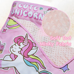 AKPLIT Nap Mat unicorn pink roll-up design ready for transport