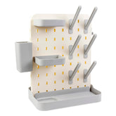 AKS B2C larger baby bottle drying rack gray top view for compact countertop use