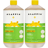 Alaffia Babies Bubble Bath bottle with long-lasting bubbles for gentle cleansing.