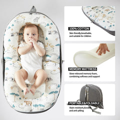 AlamzBeaba lounger with removable cover keeps nursery clean