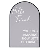 Aldera Graphics selfie mirror decal applied on a wedding backdrop for photo-ready moments