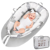 Alened baby lounger front view for safe daytime lounging with supervision.