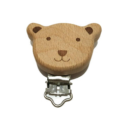 Alenybeby wooden pacifier clip attaches to strollers for easy, secure on-the-go holding