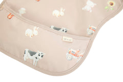 Ali+Oli Smock Bib, machine washable for busy caregivers.