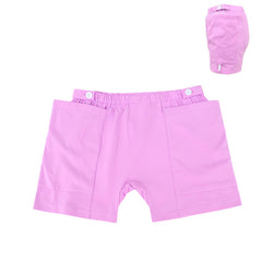 ALIALAVESTA incontinence trousers front view with double pockets for discreet urine bag storage