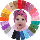 ALinmo 25-piece baby nylon headbands pack with gentle stretch for newborns and toddlers