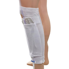 ALisasin elastic calf catheter brace supports tubes with secure, comfortable fit.