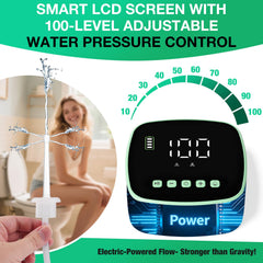 Alitake Enema Kit external water source enables easy solution prep